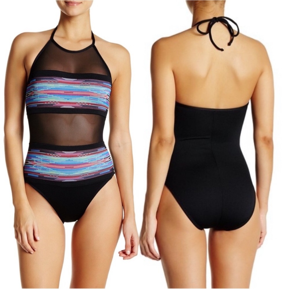 La Blanca Speed‎ of Light Halter Style Swimsuit sz 4